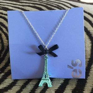 Claire’s Aqua Eiffel Tower Necklace 🥐